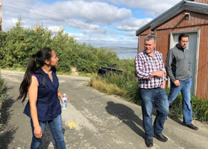 Mayor Blanche Okbaok-Garnie of Teller taking AHFC’s Vice Chair Alan Wilson and board member Olen Harris