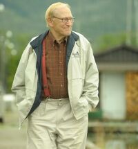 Photo of Frank Roppel walking outside. 