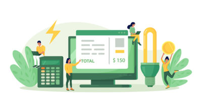 Stock Graphic Electric Bill And Savings