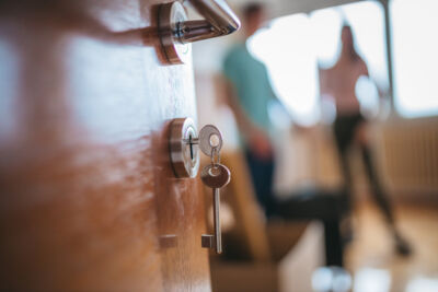 Stock Illustration Keys In Door