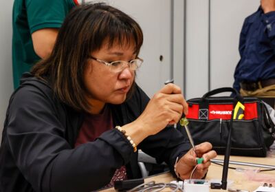 Stock Man At Computer Monitoring Things